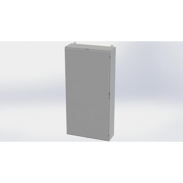 Clamps with Padlock Hasp Electrical Enclosures, 72 in H, 12 in D, 36 in W, NEMA 4, Carbon Steel